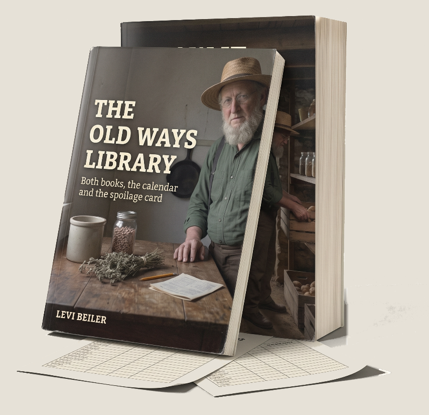 The Old Ways Library: both books with the two printed sheets